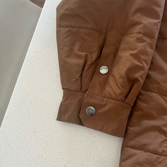 Brixton Men's Cass Brown Quilted Jacket. - Picture 3 of 6